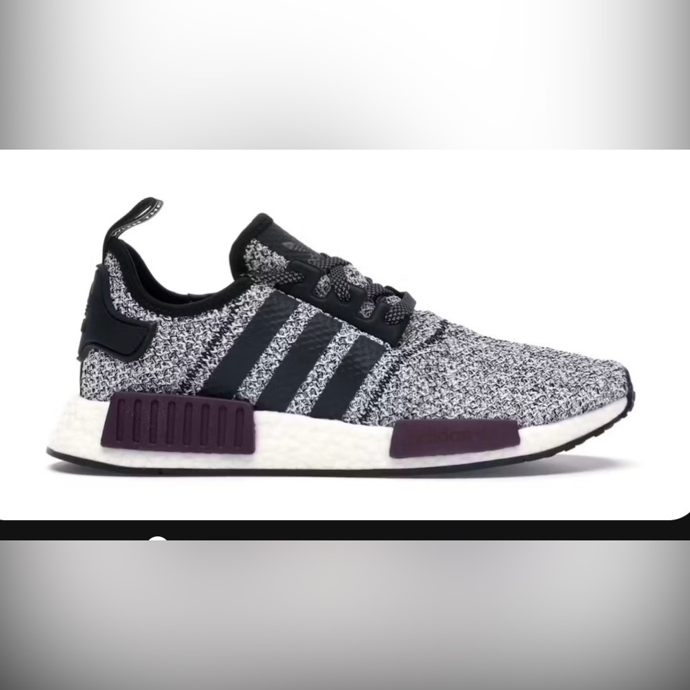 Adidas Men's  NMD R1 Gray and Maroon Athletic Shoes